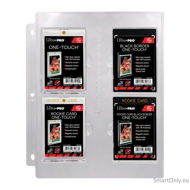 4 kišenių lapas ONE-TOUCH laikikliams 23PT–100PT, 1 vnt. Ultra Pro 3 4 kišenių lapas ONE-TOUCH laikikliams 23PT–100PT, 1 vnt. Ultra Pro 3