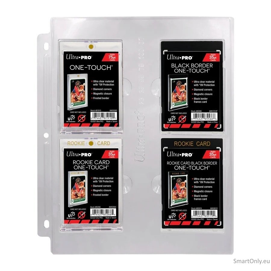 4 kišenių lapas ONE-TOUCH laikikliams 23PT–100PT, 1 vnt. Ultra Pro 3 4 kišenių lapas ONE-TOUCH laikikliams 23PT–100PT, 1 vnt. Ultra Pro 3