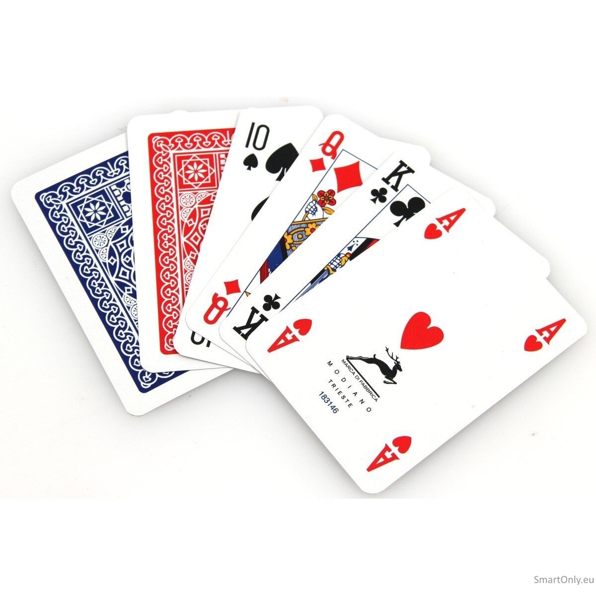 ''98'' pokerio kortų 2 kaladžių rinkinys Modiano (raudonos ir mėlynos) 6