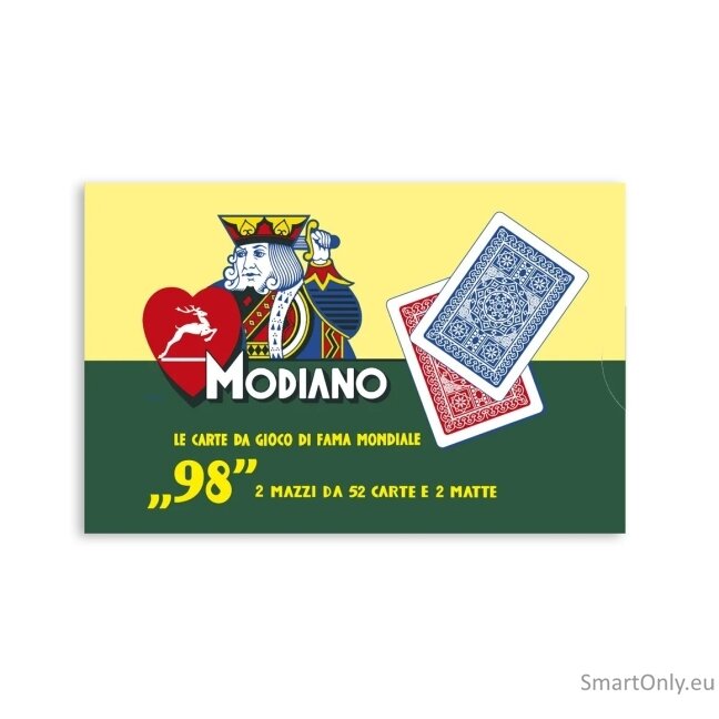 ''98'' pokerio kortų 2 kaladžių rinkinys Modiano (raudonos ir mėlynos) 1 ''98'' pokerio kortų 2 kaladžių rinkinys Modiano (raudonos ir mėlynos) 1