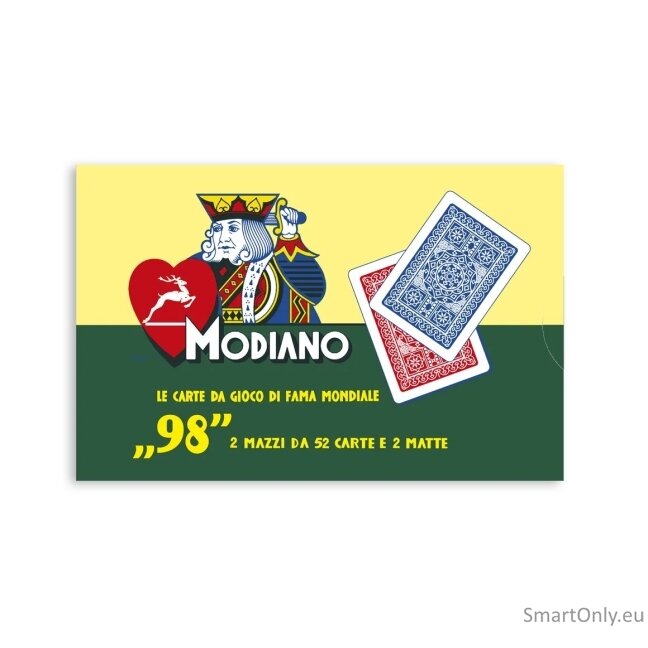 ''98'' pokerio kortų 2 kaladžių rinkinys Modiano (raudonos ir mėlynos) 8 ''98'' pokerio kortų 2 kaladžių rinkinys Modiano (raudonos ir mėlynos) 8