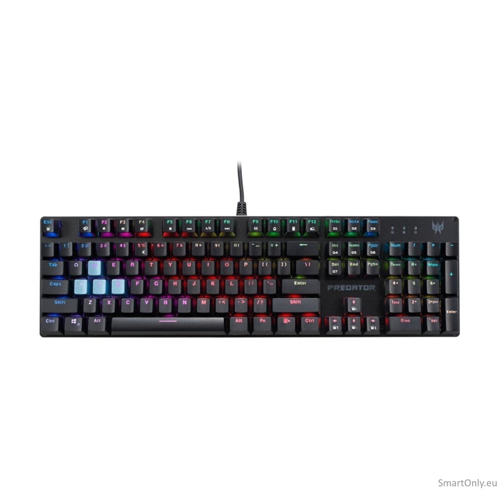 Acer Predator Aethon 303 | Keyboard | Wired | US | Kailh Blue | Black | Retail Pack 1