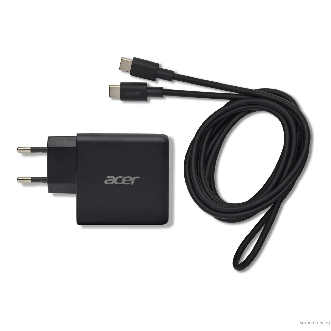 Acer 67W PD GaN Charger, 2 x USB C and 1 x USB A, EU Plug, 100W USB C cable, Black (Retail Pack) 6 Acer 67W PD GaN Charger, 2 x USB C and 1 x USB A, EU Plug, 100W USB C cable, Black (Retail Pack) 6