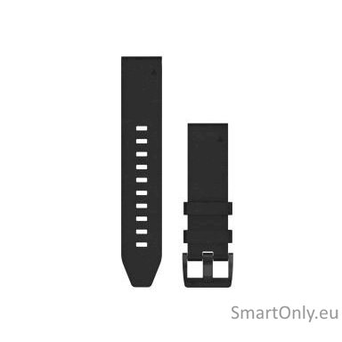 Acc,fenix 5 Plus 22mm QuickFit Black Leather Band