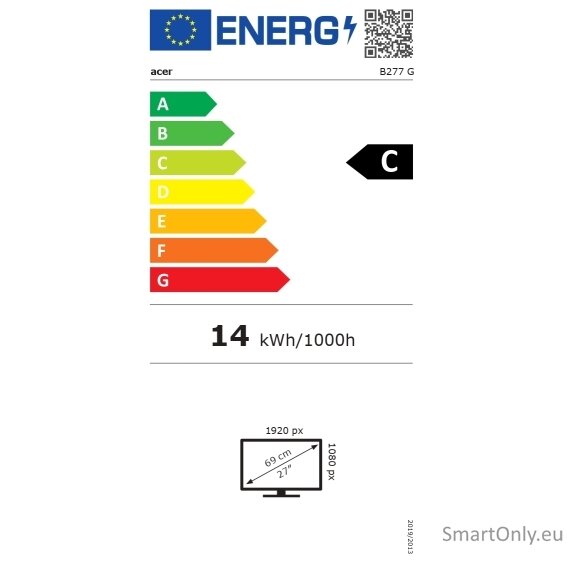 Acer Vero B7 B277 G 69cm 27'' FHD ZeroFrame IPS 120Hz 16:9 4ms(GTG) 250nits VGA HDMI DP/DP out MM Audio In/Out AdaptiveSync EU Black H.cable | Acer 8