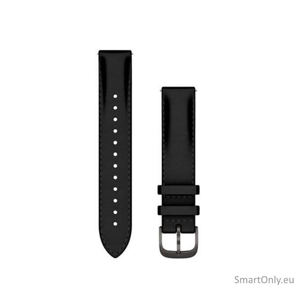 Acc, 18mm Band, Black Leather + Brushed Slate