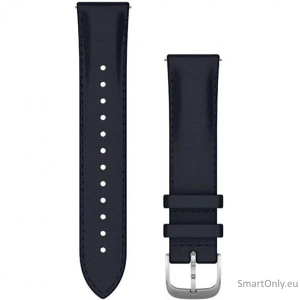 Acc, vivomove, Luxe, 20mm, Leather, Silver, Navy Acc, vivomove, Luxe, 20mm, Leather, Silver, Navy