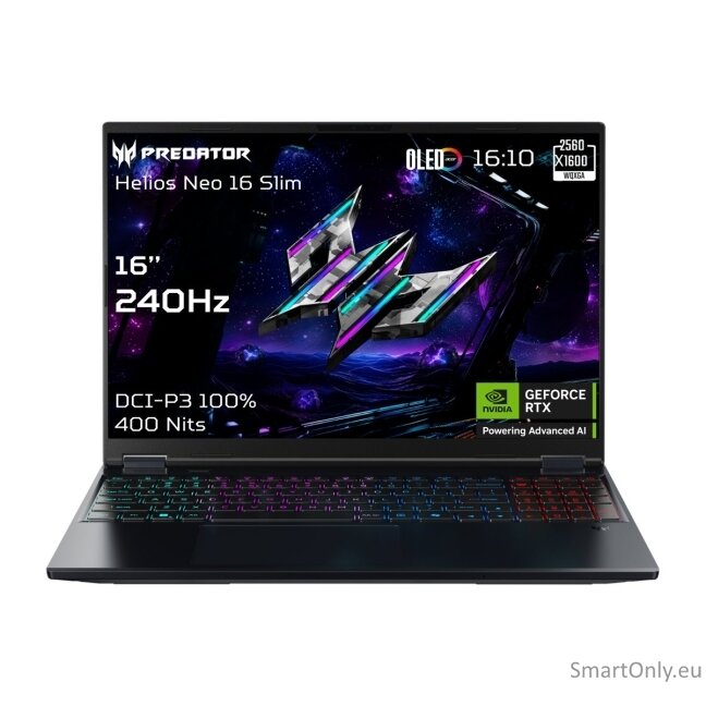 Acer Predator Helios Neo 16S AI PHN16S-71-7556/16"/OLED U7/255HX/16GB/1TB/Nvidia RTX 5060/Win11Home/Black/2Y Warranty 4