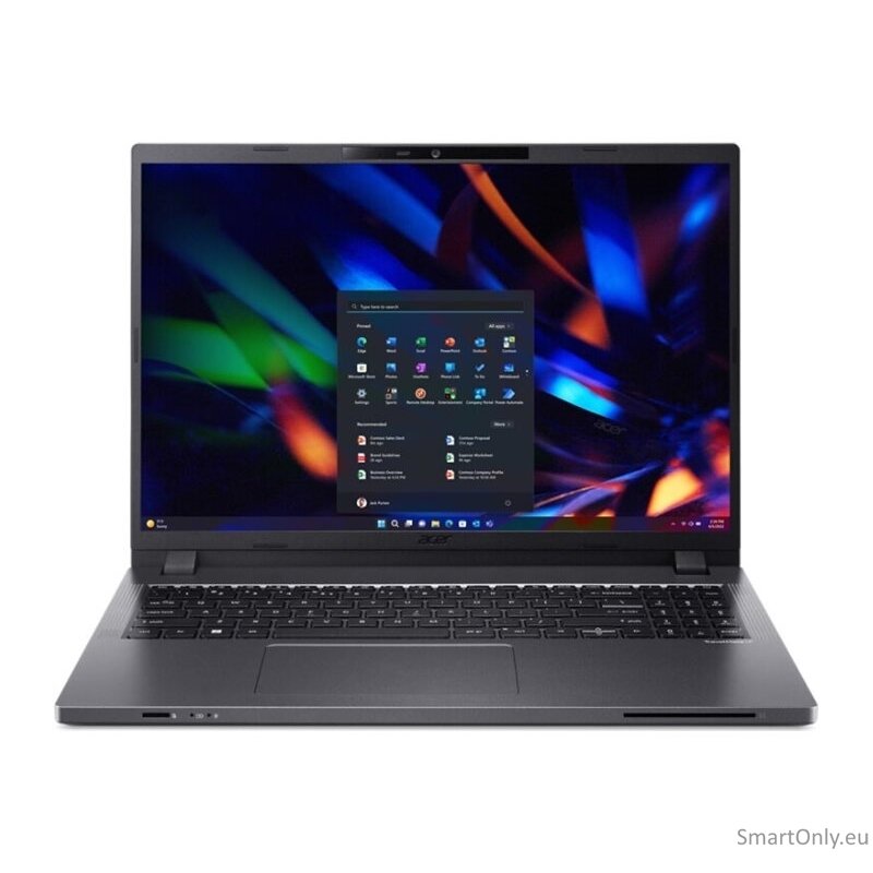 Acer TravelMate TMP216-51-G2-TCO 16“ WUXGA Intel Core 5 120U/1x16GB/256GB SSD/Intel Iris Xe/Win11ProEDU/SWE backlit kbd/FP/SCreader/Grey/3Y Acer TravelMate TMP216-51-G2-TCO 16“ WUXGA Intel Core 5 120U/1x16GB/256GB SSD/Intel Iris Xe/Win11ProEDU/SWE backlit kbd/FP/SCreader/Grey/3Y