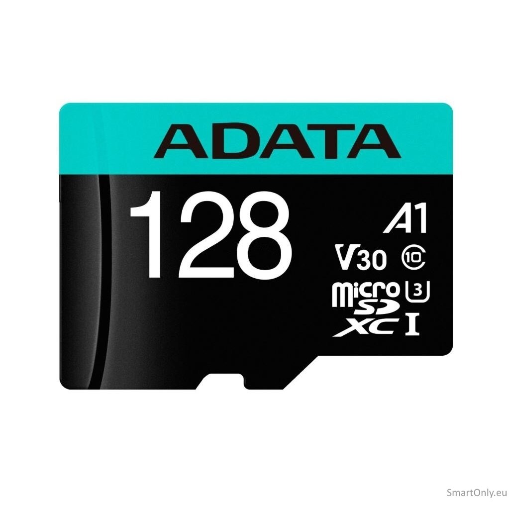 ADATA | Premier Pro | UHS-I U3 | 128 GB | micro SDXC | Flash memory class 10 | with Adapter ADATA | Premier Pro | UHS-I U3 | 128 GB | micro SDXC | Flash memory class 10 | with Adapter