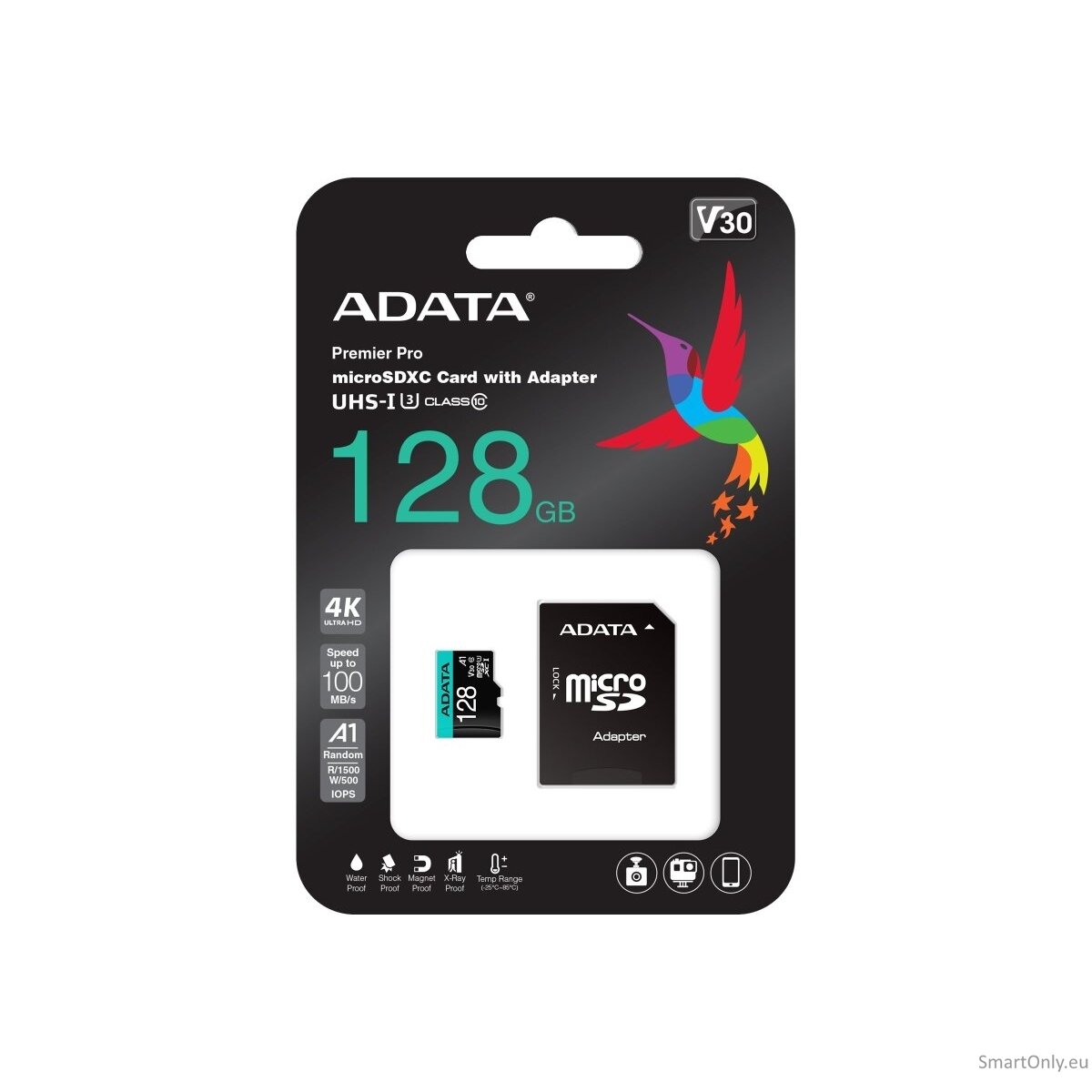 ADATA | Premier Pro | UHS-I U3 | 128 GB | micro SDXC | Flash memory class 10 | with Adapter 2 ADATA | Premier Pro | UHS-I U3 | 128 GB | micro SDXC | Flash memory class 10 | with Adapter 2