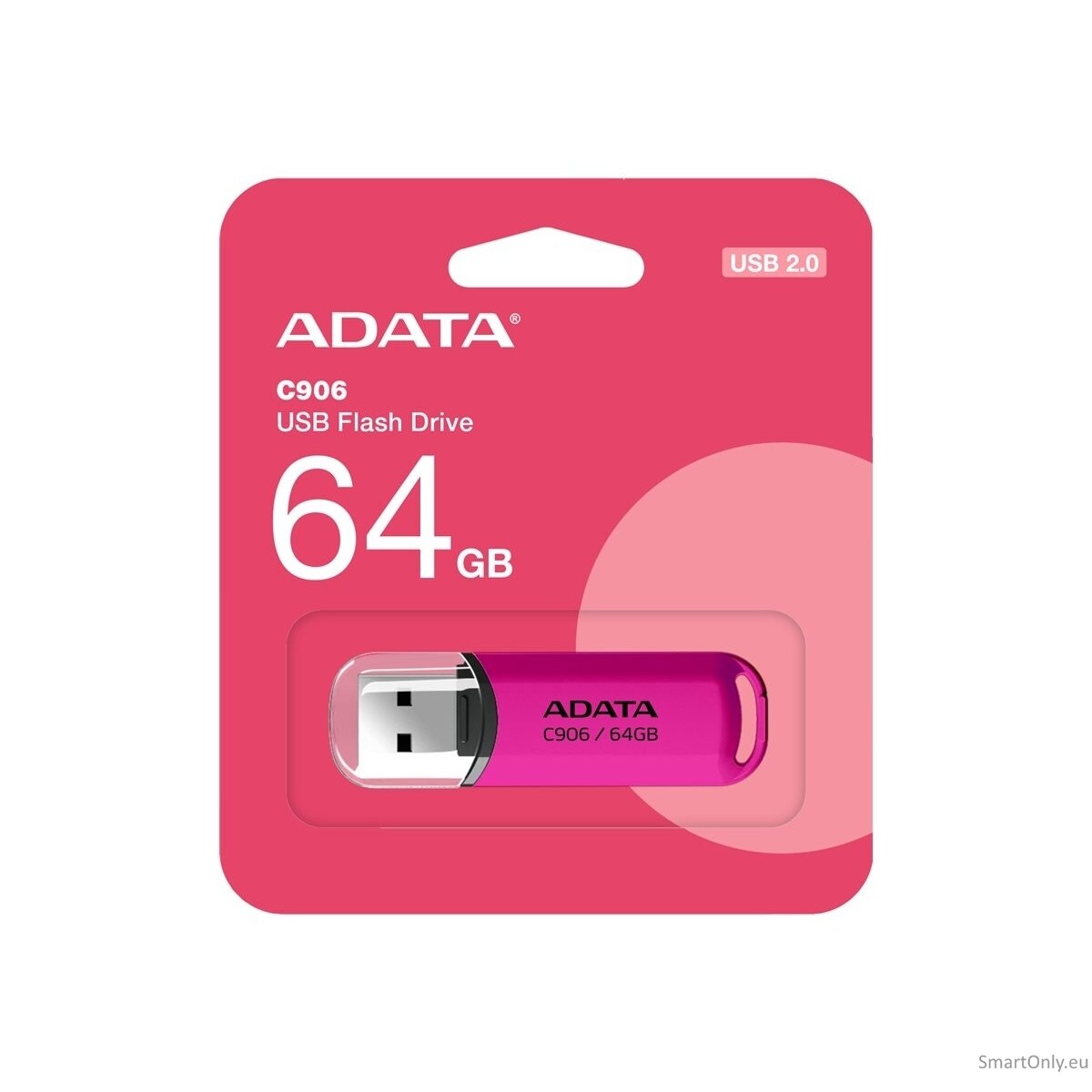 ADATA | USB Flash Drive | C906 | 64 GB | USB 2.0 | Pink 1 ADATA | USB Flash Drive | C906 | 64 GB | USB 2.0 | Pink 1