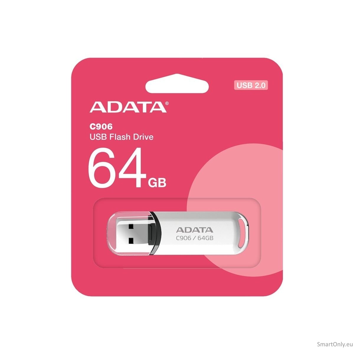 ADATA | USB Flash Drive | C906 | 64 GB | USB 2.0 | White ADATA | USB Flash Drive | C906 | 64 GB | USB 2.0 | White