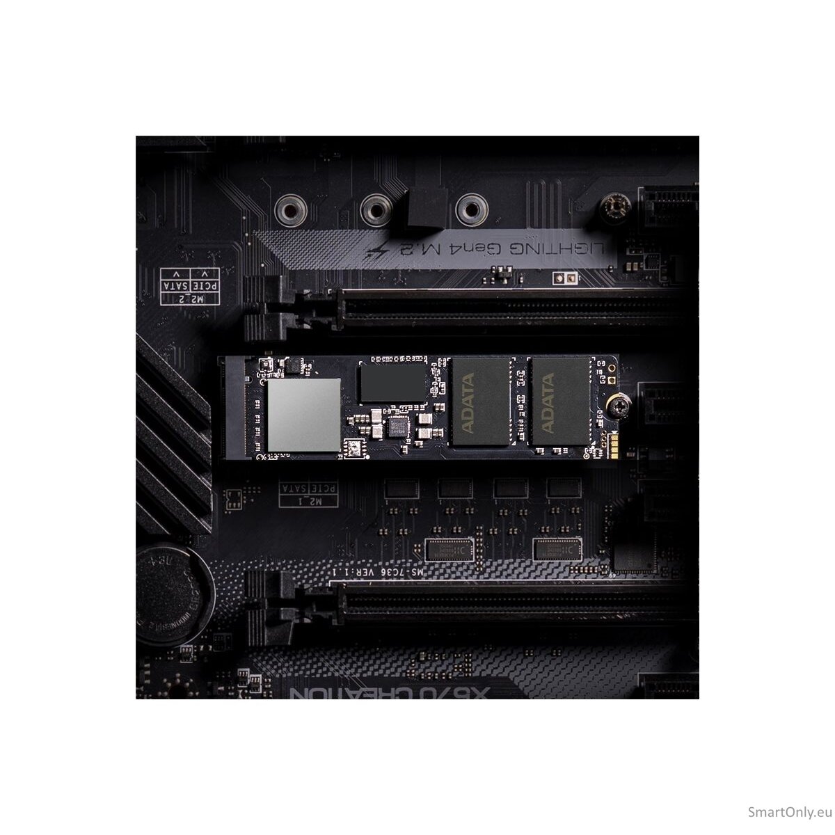 ADATA | XPG Gammix S70 BLADE | 2000 GB | SSD form factor M.2 2280 | Solid-state drive interface  PCIe Gen4x4 | Read speed 7400 MB/s | Write speed 6400 MB/s 12