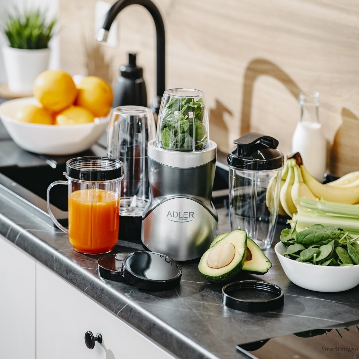 Adler Blender Smoothie Set AD 4084 Tabletop 1200 W Jar material BPA-Free EU Plug 11 Adler Blender Smoothie Set AD 4084 Tabletop 1200 W Jar material BPA-Free EU Plug 11