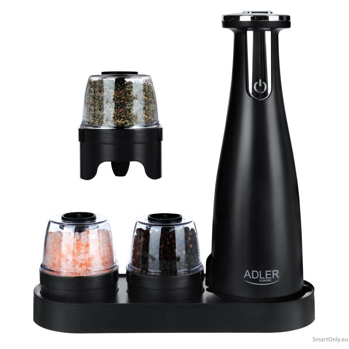 Adler | Electric Salt and pepper grinder | AD 4449b | Housing material ABS plastic | 7 W | Lithium | Matte Black Adler | Electric Salt and pepper grinder | AD 4449b | Housing material ABS plastic | 7 W | Lithium | Matte Black