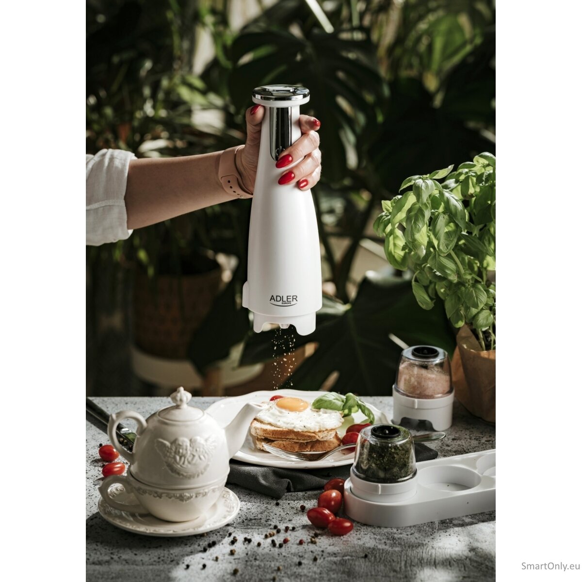 Adler | Electric Salt and pepper grinder | AD 4449w | Housing material ABS plastic | 7 W | Lithium | Matte White 7