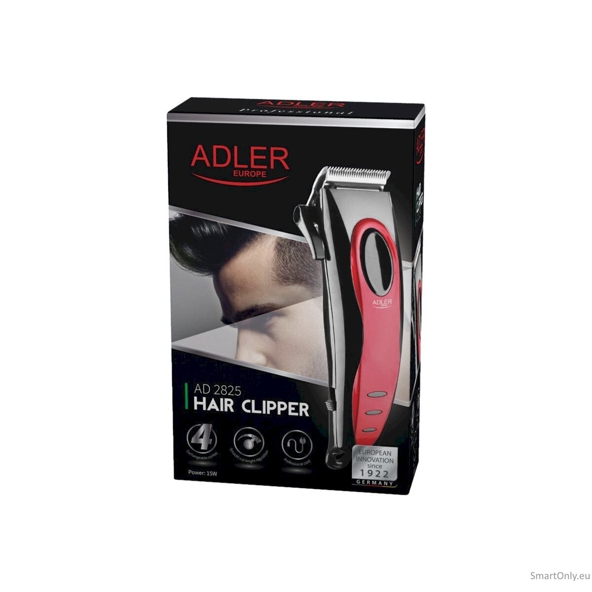Adler Hair clipper AD 2825 Corded, Red 9 Adler Hair clipper AD 2825 Corded, Red 9