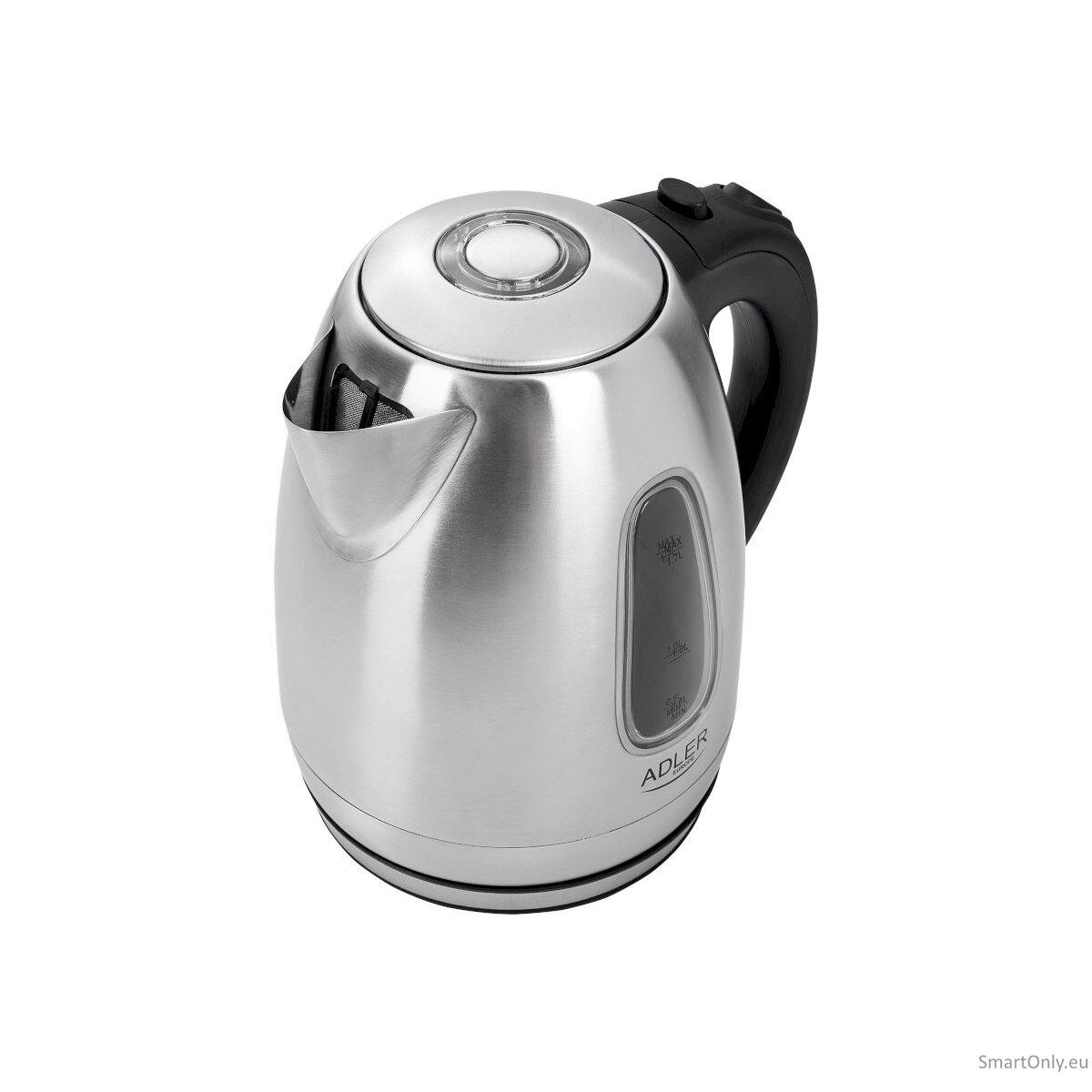 Adler Kettle AD 1223 Standard 2200 W 1.7 L Stainless steel 360° rotational base Stainless steel 8 Adler Kettle AD 1223 Standard 2200 W 1.7 L Stainless steel 360° rotational base Stainless steel 8