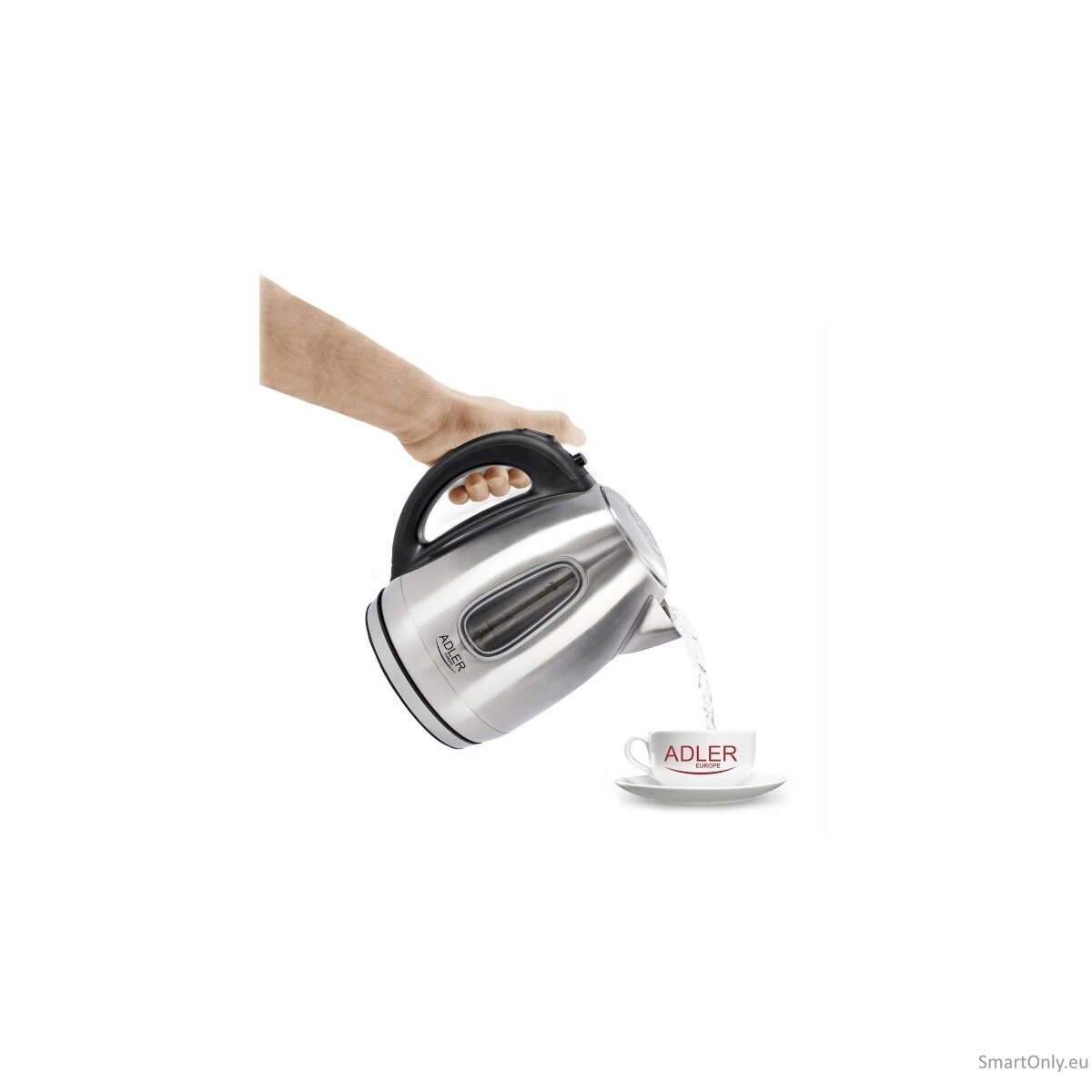 Adler Kettle AD 1223 Standard 2200 W 1.7 L Stainless steel 360° rotational base Stainless steel 13 Adler Kettle AD 1223 Standard 2200 W 1.7 L Stainless steel 360° rotational base Stainless steel 13