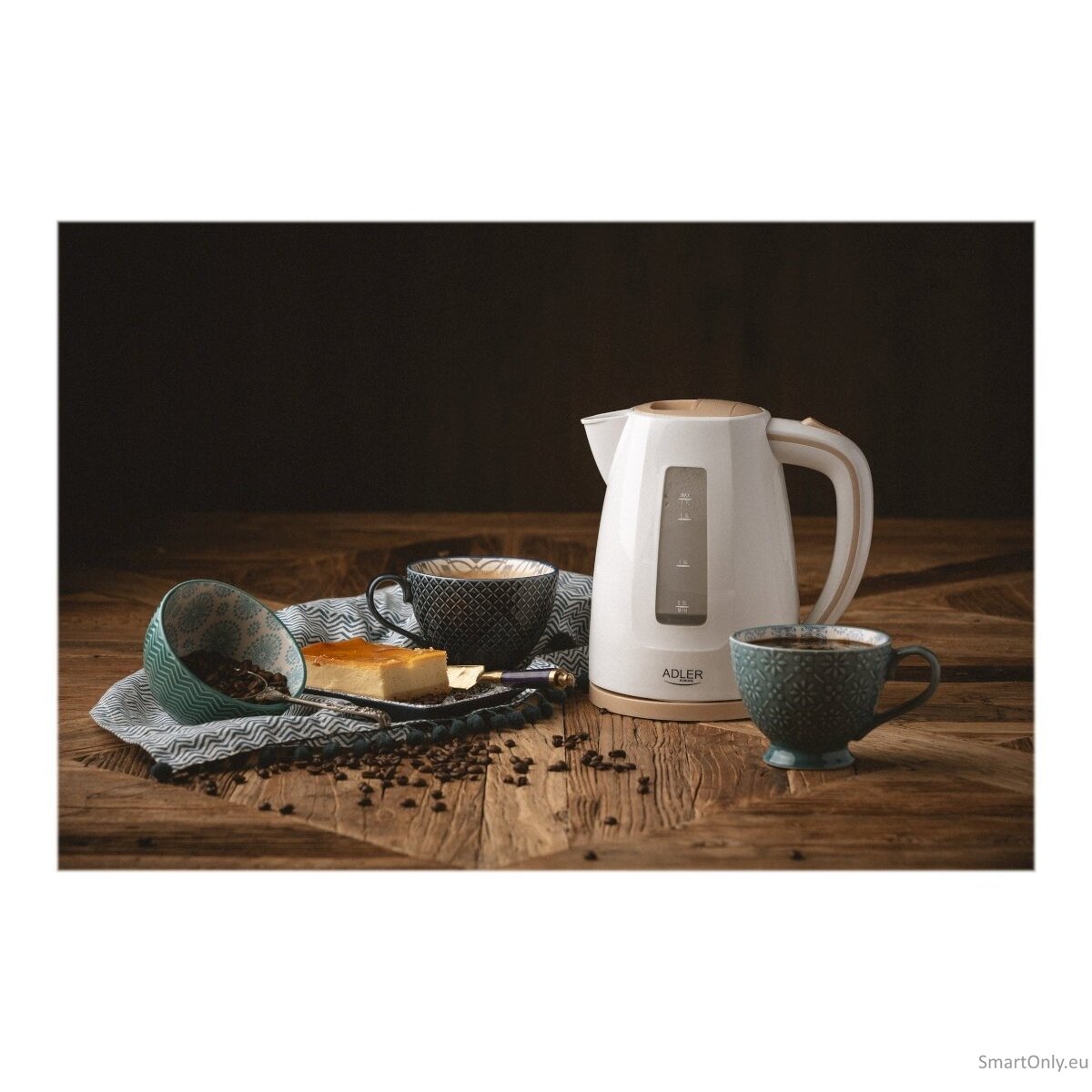 Adler Kettle AD 1264 Standard 2200 W 1.7 L Plastic 360° rotational base White 8 Adler Kettle AD 1264 Standard 2200 W 1.7 L Plastic 360° rotational base White 8