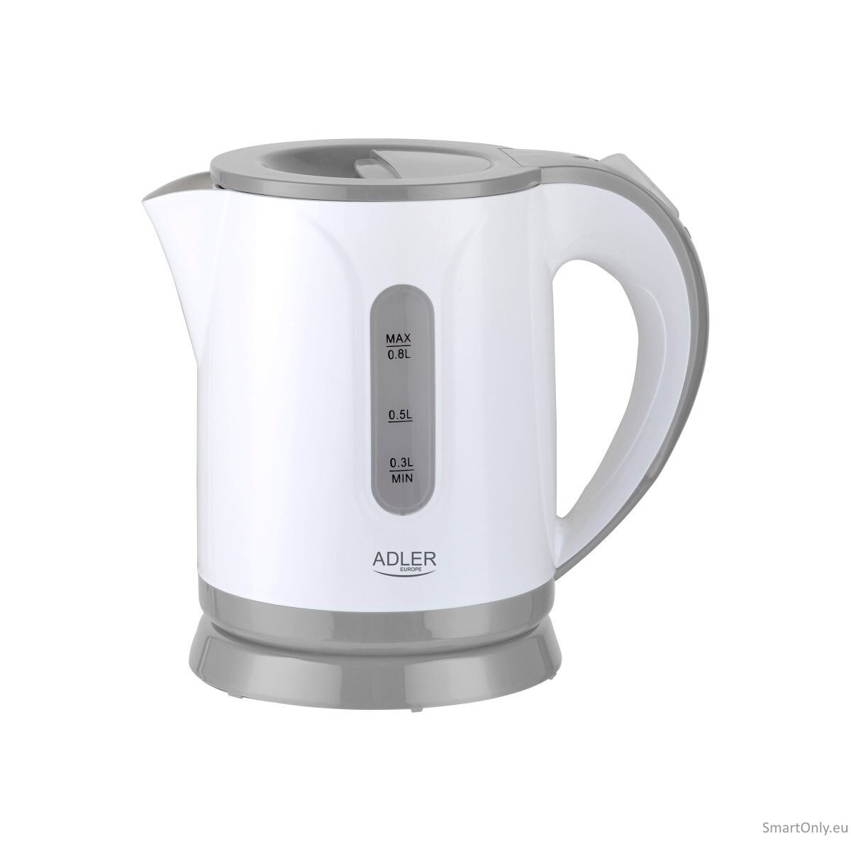 Adler | Kettle | AD 1371g | Electric | 850 W | 0.8 L | Stainless steel/Polypropylene | 360° rotational base | White/Grey 1 Adler | Kettle | AD 1371g | Electric | 850 W | 0.8 L | Stainless steel/Polypropylene | 360° rotational base | White/Grey 1