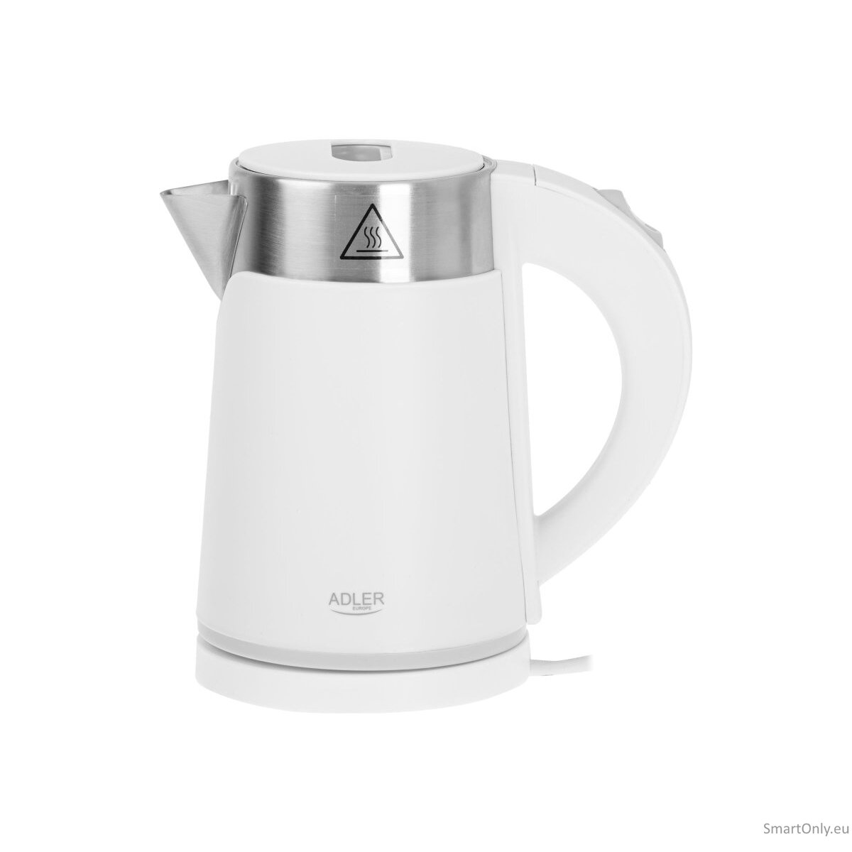 Adler | Kettle | AD 1372 | Electric | 800 W | 0.6 L | Plastic/Stainless steel | 360° rotational base | White 11 Adler | Kettle | AD 1372 | Electric | 800 W | 0.6 L | Plastic/Stainless steel | 360° rotational base | White 11