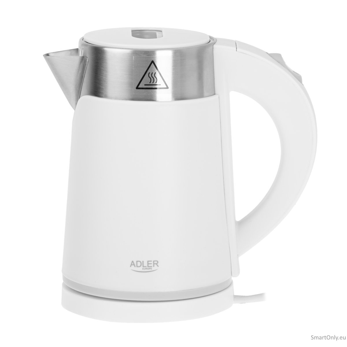 Adler | Kettle | AD 1372 | Electric | 800 W | 0.6 L | Plastic/Stainless steel | 360° rotational base | White