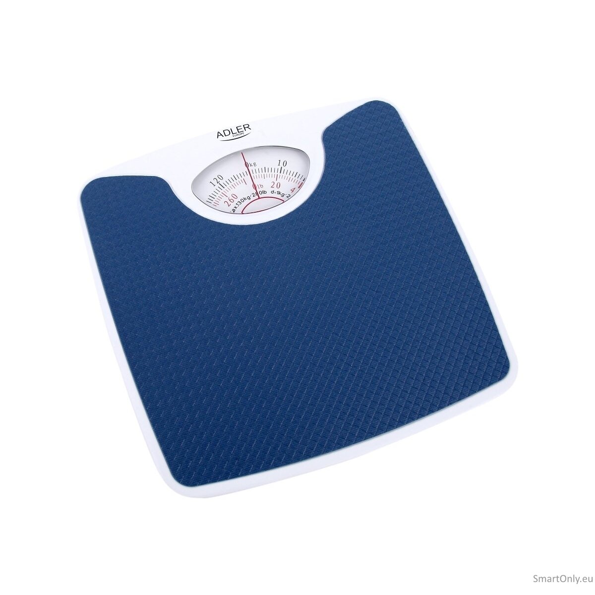 Adler | Mechanical bathroom scale | AD 8151b | Maximum weight (capacity) 130 kg | Accuracy 1000 g | Blue/White 5 Adler | Mechanical bathroom scale | AD 8151b | Maximum weight (capacity) 130 kg | Accuracy 1000 g | Blue/White 5