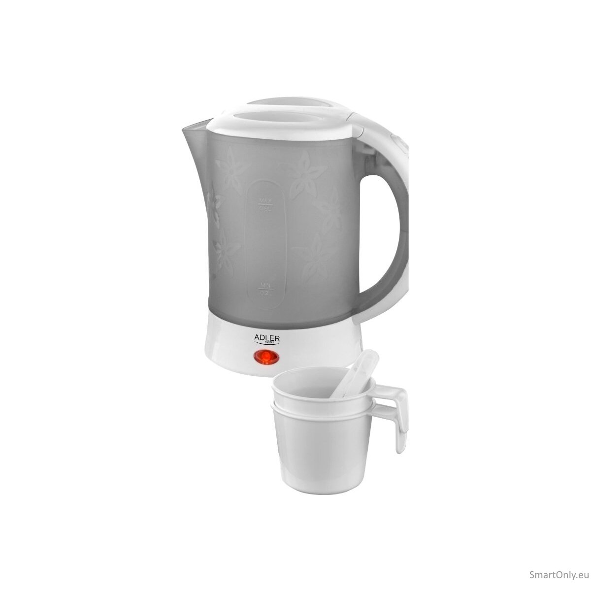Adler Travel Kettle AD 1268 Standard 600 W 0.6 L Plastic White 9