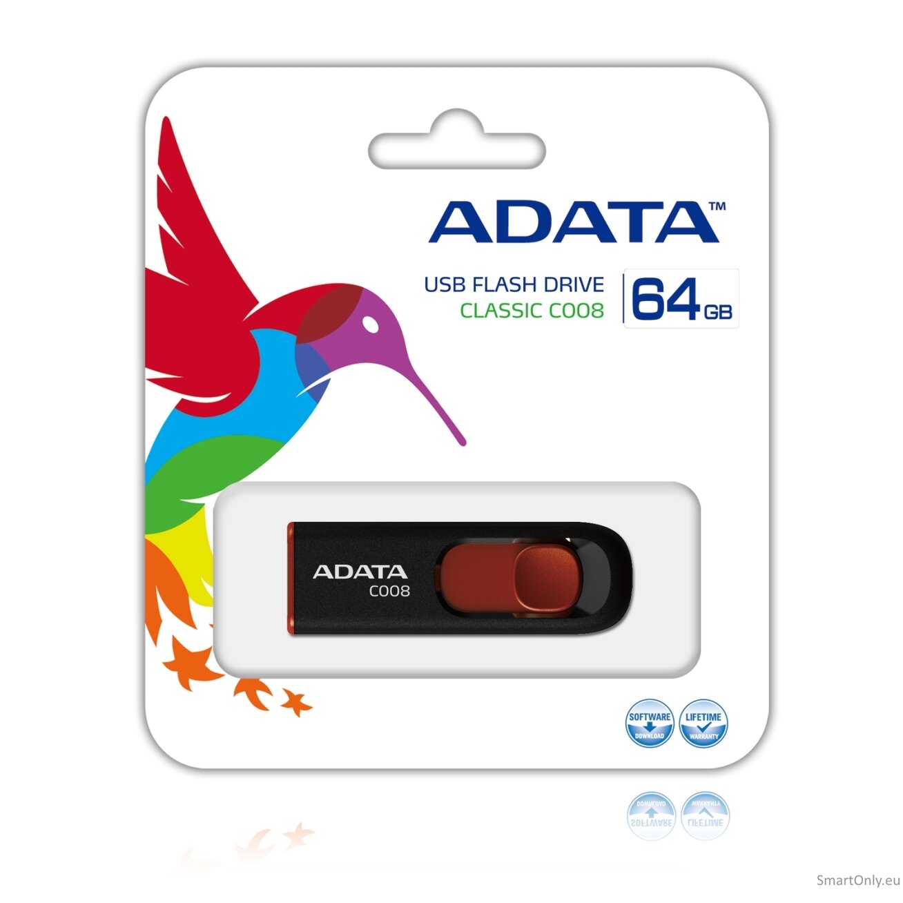 ADATA | C008 | 64 GB | USB 2.0 | Black/Red 1 ADATA | C008 | 64 GB | USB 2.0 | Black/Red 1