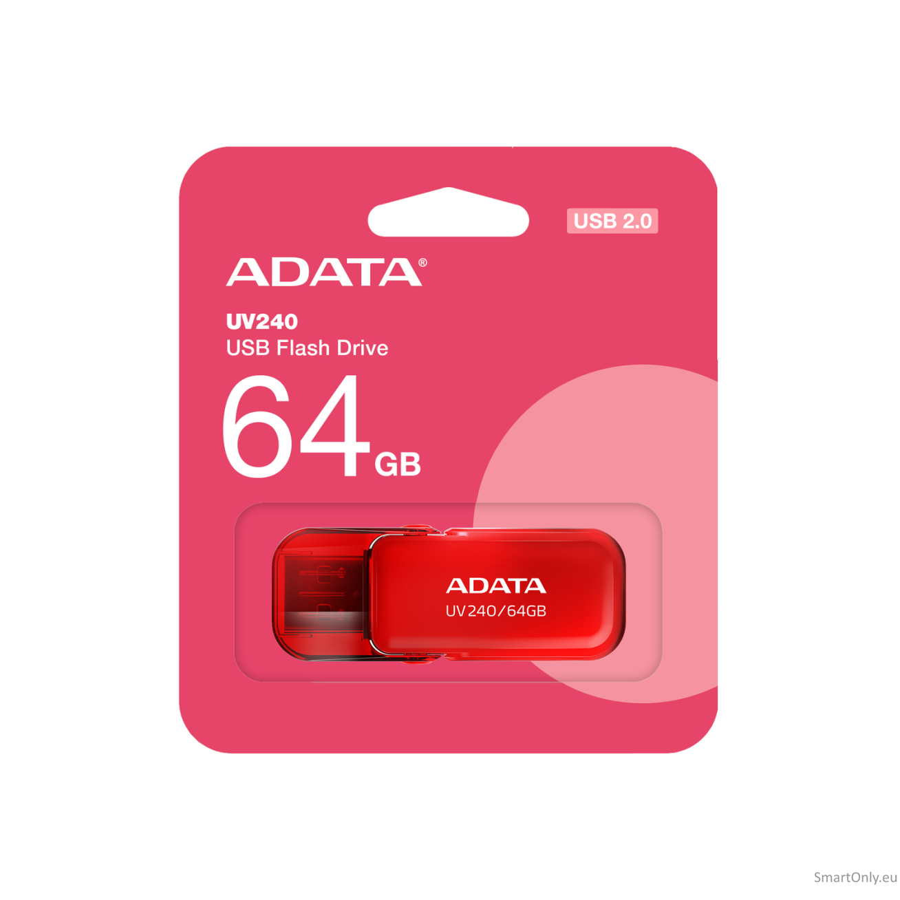 ADATA | USB Flash Drive | UV240 | 64 GB | USB 2.0 | Red 2 ADATA | USB Flash Drive | UV240 | 64 GB | USB 2.0 | Red 2