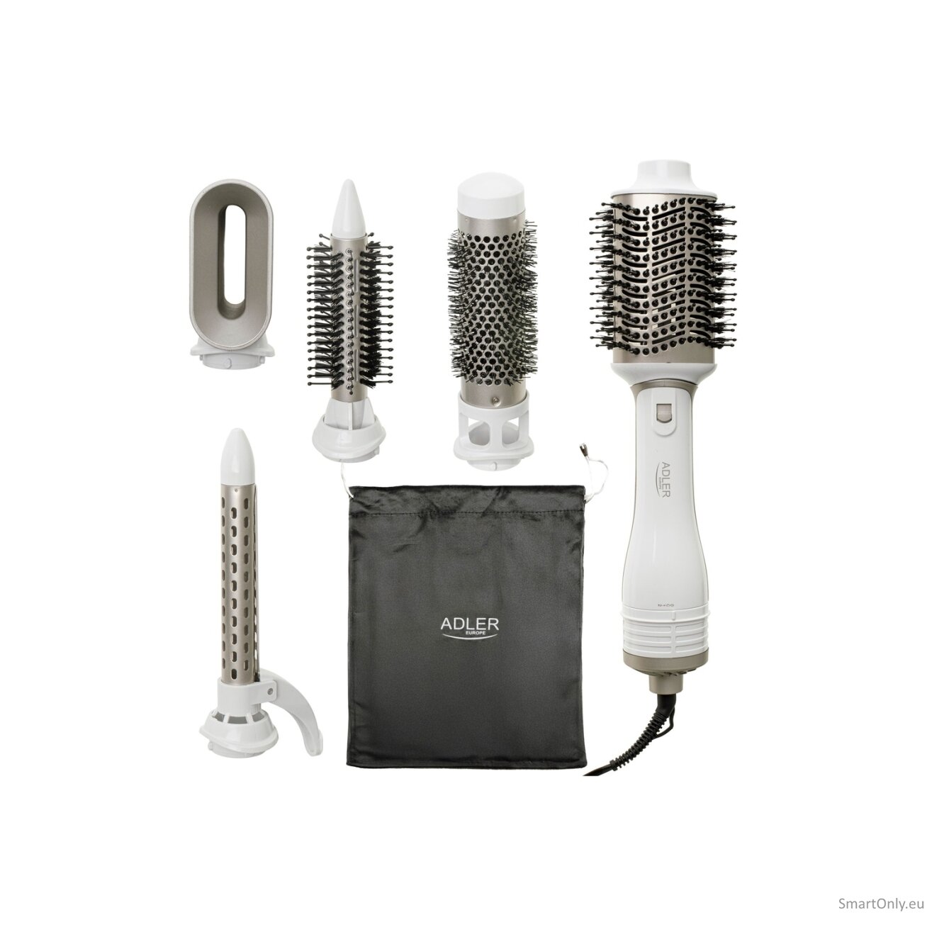 Adler 5-in-1 Curling Iron-Dryer | AD 2027 | Number of heating levels 2 | 1200 W | White/Champagne 13 Adler 5-in-1 Curling Iron-Dryer | AD 2027 | Number of heating levels 2 | 1200 W | White/Champagne 13
