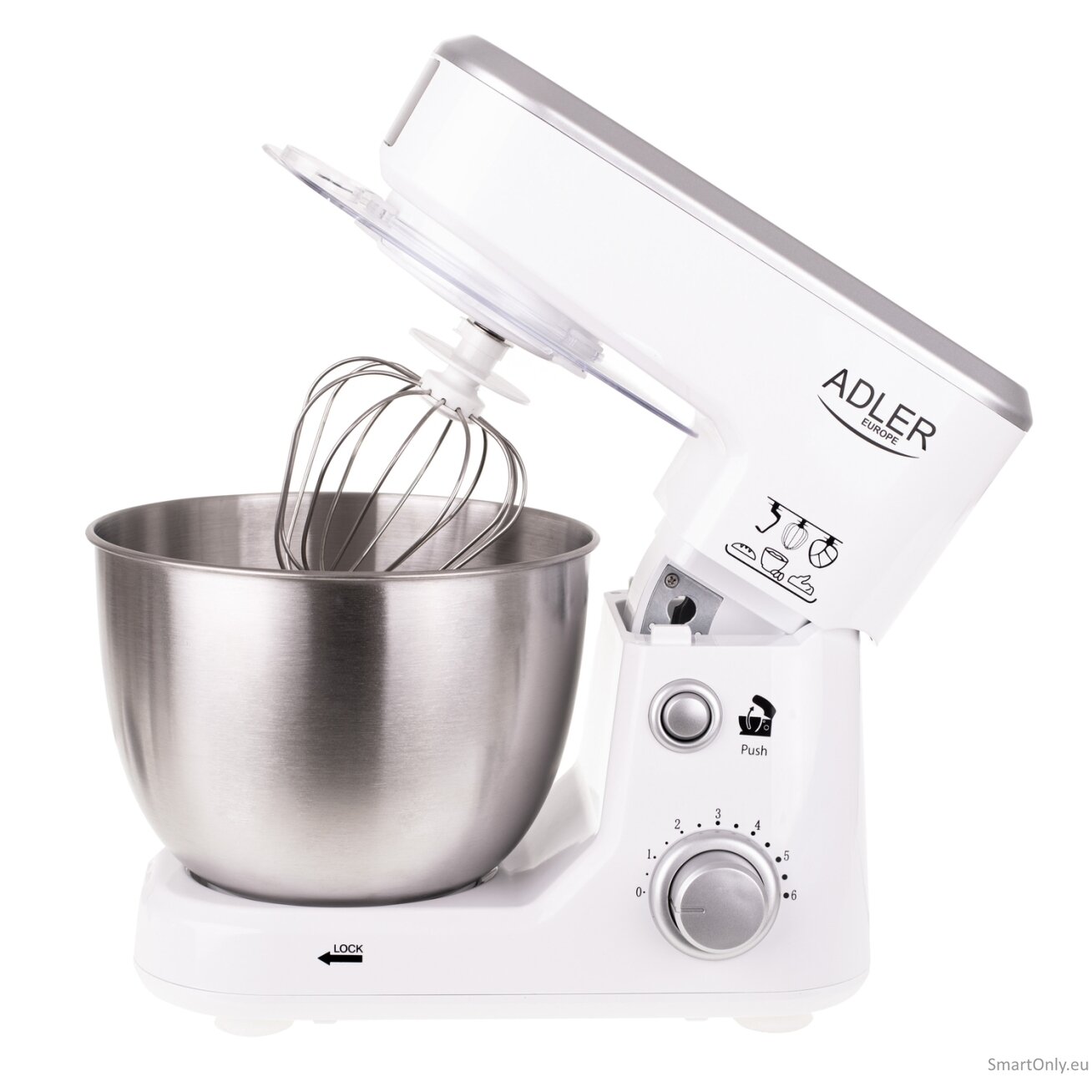 Adler | AD 4216 | 1000 W | Number of speeds 6 | Bowl capacity 4 L | White 1 Adler | AD 4216 | 1000 W | Number of speeds 6 | Bowl capacity 4 L | White 1