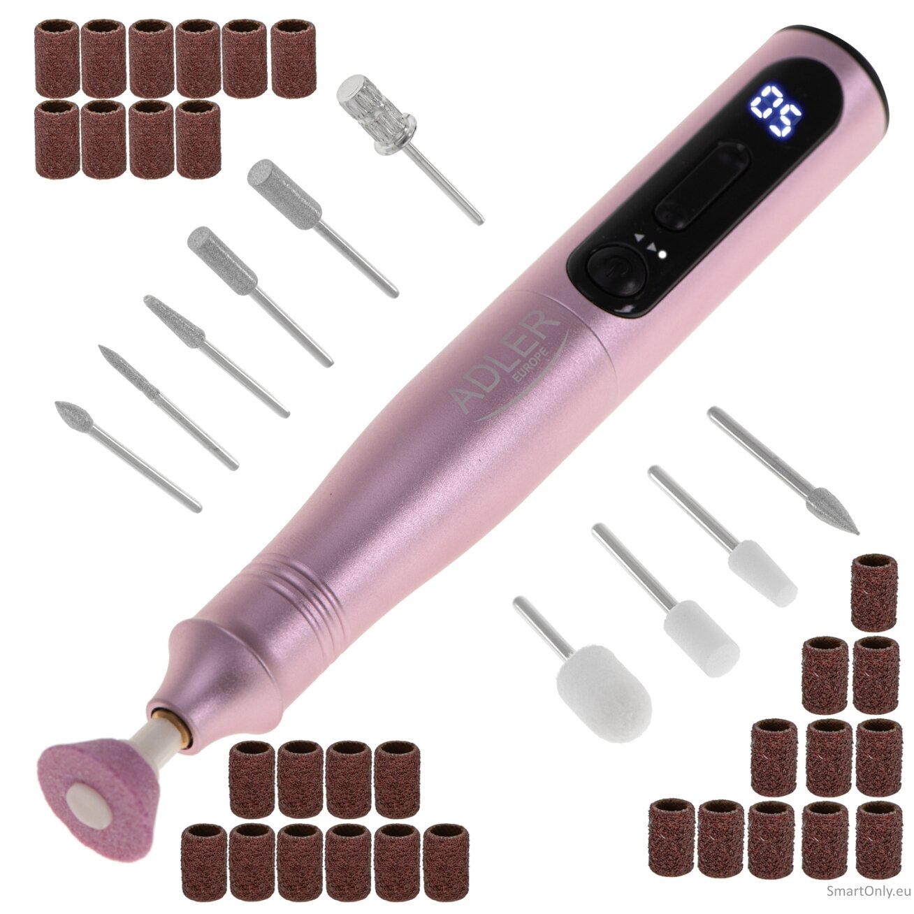 Adler | Electric Nail Drill Set | AD 2181 | Number of power levels 5 | Pink 7 Adler | Electric Nail Drill Set | AD 2181 | Number of power levels 5 | Pink 7
