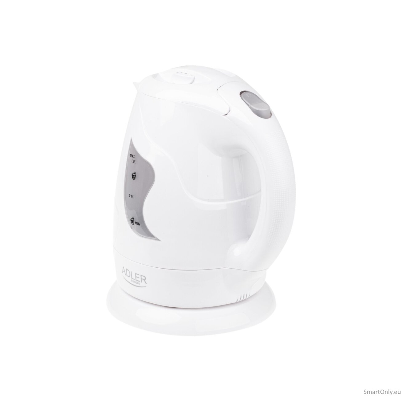 Adler | Kettle | AD 08 | Standard | 850 W | 1 L | Plastic | 360° rotational base | White 4