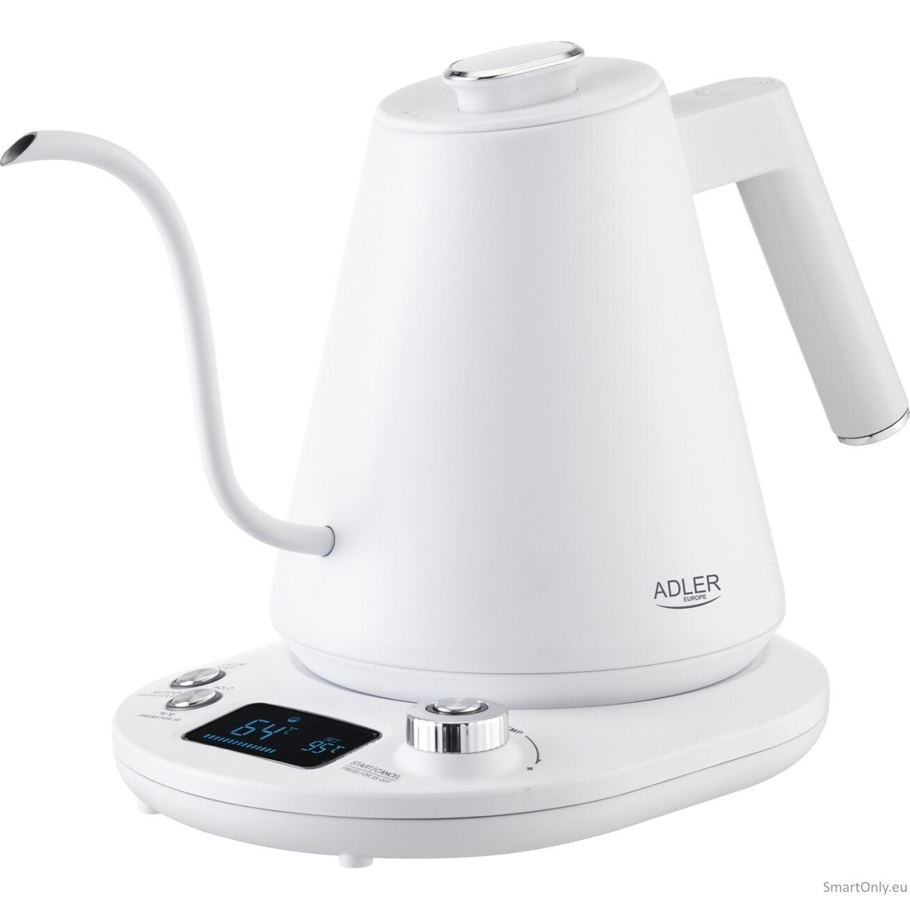 Adler | Kettle | AD 1349w | Electric | 1100 W | 1 L | Stainless Steel | 360° rotational base | White 2