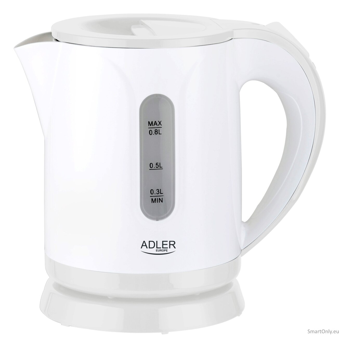 Adler | Kettle | AD 1371w | Electric | 850 W | 0.8 L | Stainless steel/Polypropylene | 360° rotational base | White Adler | Kettle | AD 1371w | Electric | 850 W | 0.8 L | Stainless steel/Polypropylene | 360° rotational base | White