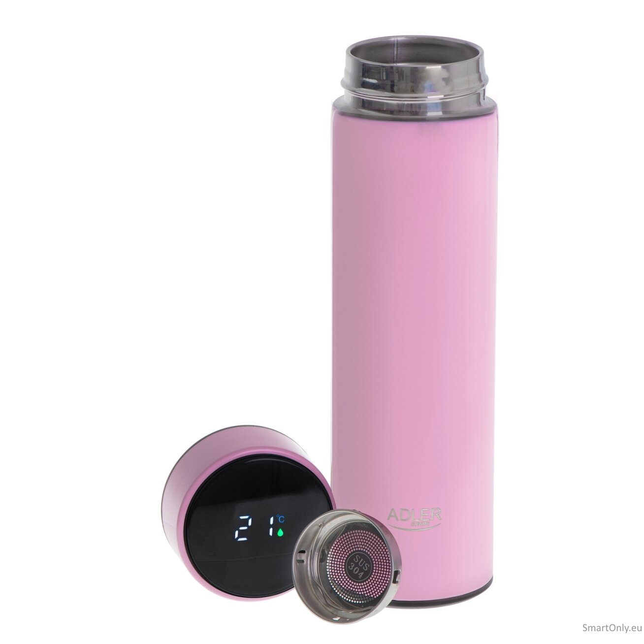 Adler | Thermal Flask | AD 4506p | Material Stainless steel/Silicone | Pink 2 Adler | Thermal Flask | AD 4506p | Material Stainless steel/Silicone | Pink 2