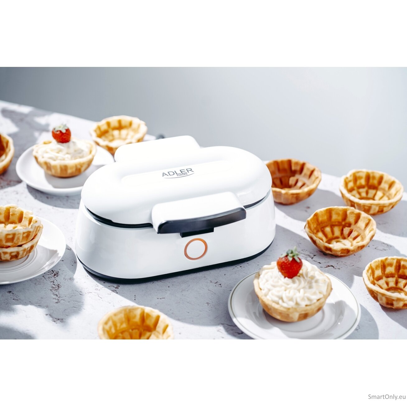 Adler Waffle Bowl Maker AD 3062 1000W Number of pastry 2 Bowl White EU Plug 5