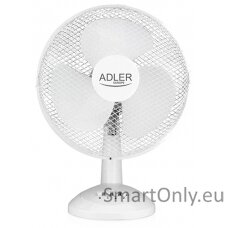 Adler AD 7304 Desk Fan, Number of speeds 3, 45 W, Oscillation, Diameter 40 cm, White