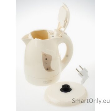Adler | Kettle | AD 08 b | Standard | 850 W | 1 L | Plastic | 360° rotational base | Beige 2