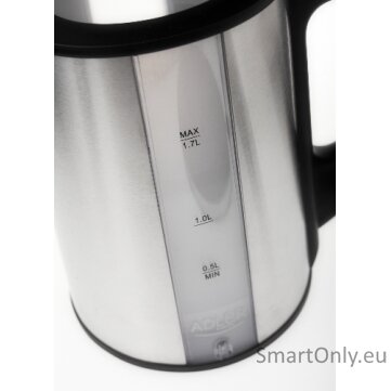 Adler | Kettle | AD 1216 | Standard | 2000 W | 1.7 L | Stainless steel | 360° rotational base 4