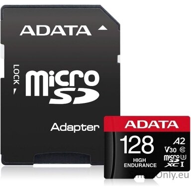 ADATA | AUSDX128GUI3V30SHA2-RA1 Memory Card | 128 GB | MicroSDXC | Flash memory class 10 | Adapter ADATA | AUSDX128GUI3V30SHA2-RA1 Memory Card | 128 GB | MicroSDXC | Flash memory class 10 | Adapter