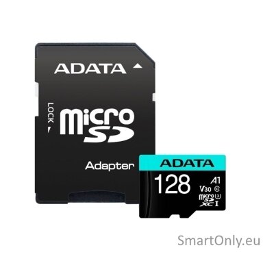ADATA | Premier Pro | UHS-I U3 | 128 GB | micro SDXC | Flash memory class 10 | with Adapter ADATA | Premier Pro | UHS-I U3 | 128 GB | micro SDXC | Flash memory class 10 | with Adapter