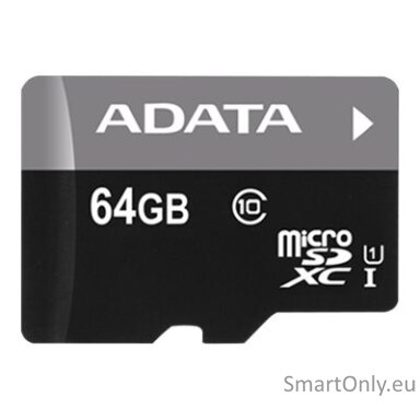 ADATA | Premier | UHS-I | 64 GB | MicroSDXC | Flash memory class 10 | Adapter ADATA | Premier | UHS-I | 64 GB | MicroSDXC | Flash memory class 10 | Adapter