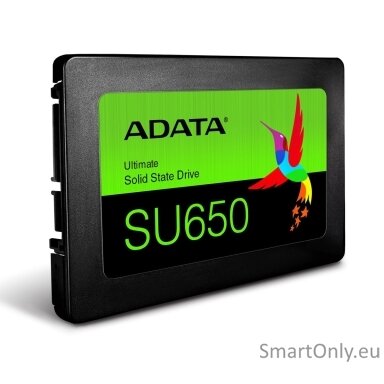 ADATA | Ultimate SU650 | 256 GB | SSD form factor 2.5" | Solid-state drive interface SATA 6Gb/s | Read speed 520 MB/s | Write speed 450 MB/s