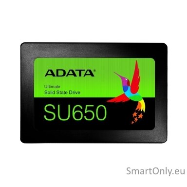 ADATA | Ultimate SU650 | 256 GB | SSD form factor 2.5" | Solid-state drive interface SATA 6Gb/s | Read speed 520 MB/s | Write speed 450 MB/s