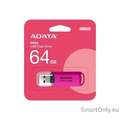ADATA | USB Flash Drive | C906 | 64 GB | USB 2.0 | Pink
