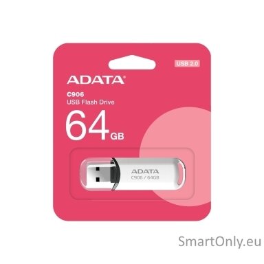 ADATA | USB Flash Drive | C906 | 64 GB | USB 2.0 | White